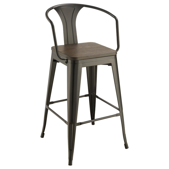 Cavalier 3-piece Square Bar Table Set Dark Elm and Black - Casa Morelos / Coahuila Furniture (Oklahoma City, OK)