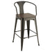 Cavalier 3-piece Square Bar Table Set Dark Elm and Black - Casa Morelos / Coahuila Furniture (Oklahoma City, OK)