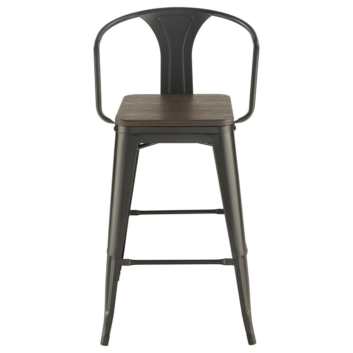 Cavalier 3-piece Square Bar Table Set Dark Elm and Black - Casa Morelos / Coahuila Furniture (Oklahoma City, OK)