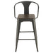 Cavalier 3-piece Square Bar Table Set Dark Elm and Black - Casa Morelos / Coahuila Furniture (Oklahoma City, OK)