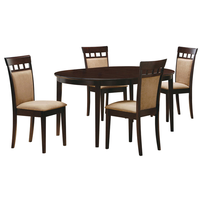 Gabriel 5-piece Extension Leaf Dining Table Set Cappuccino - Casa Morelos / Coahuila Furniture (Oklahoma City, OK)
