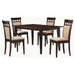 Gabriel 5-piece Rectangular 59-inch Closed Back Dining Set Cappuccino - Casa Morelos / Coahuila Furniture (Oklahoma City, OK)