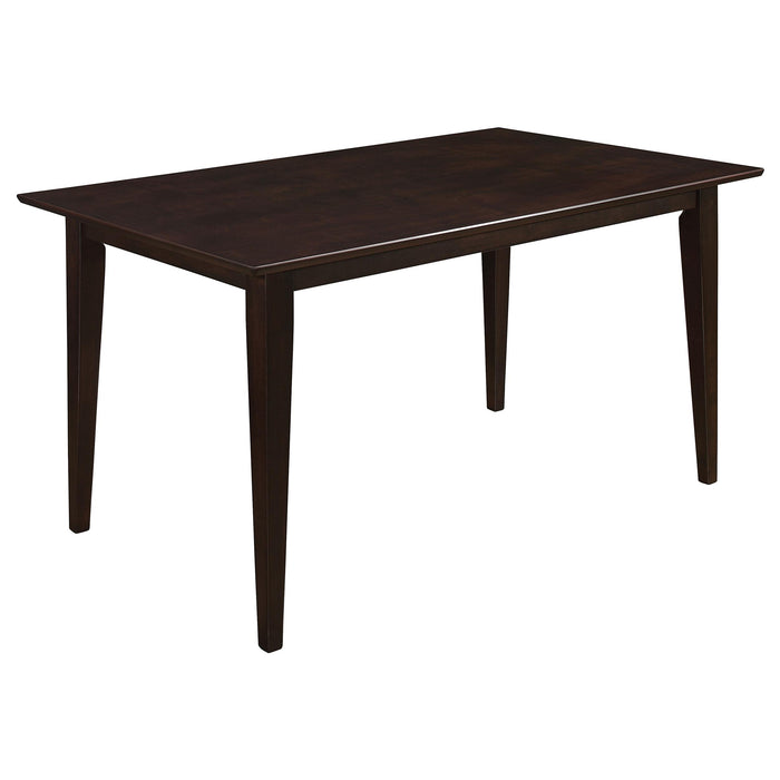 Gabriel 5-piece Rectangular 59-inch Closed Back Dining Set Cappuccino - Casa Morelos / Coahuila Furniture (Oklahoma City, OK)