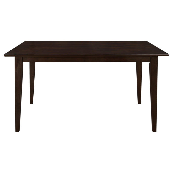 Gabriel 5-piece Rectangular 59-inch Closed Back Dining Set Cappuccino - Casa Morelos / Coahuila Furniture (Oklahoma City, OK)