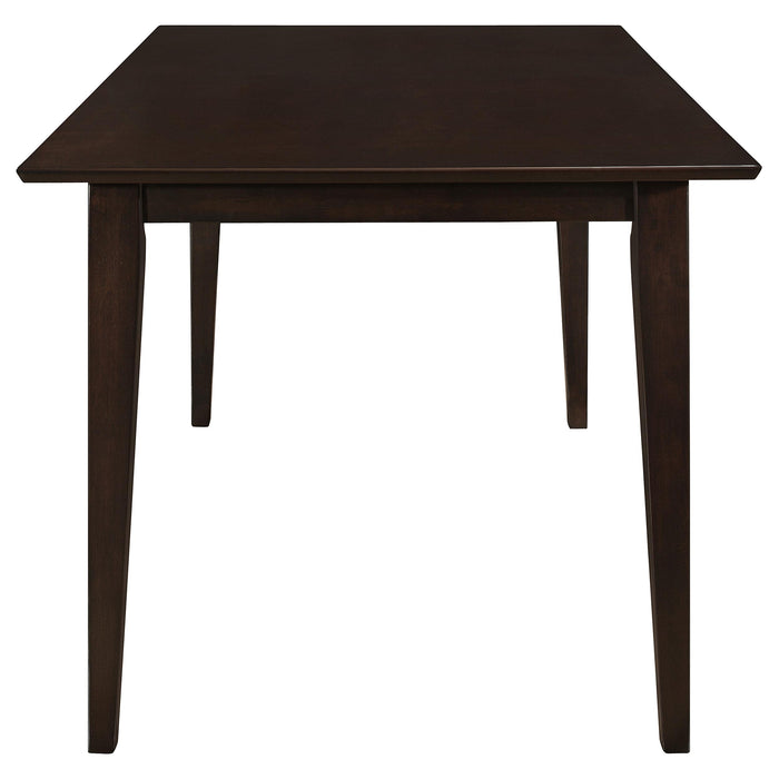 Gabriel 5-piece Rectangular 59-inch Closed Back Dining Set Cappuccino - Casa Morelos / Coahuila Furniture (Oklahoma City, OK)