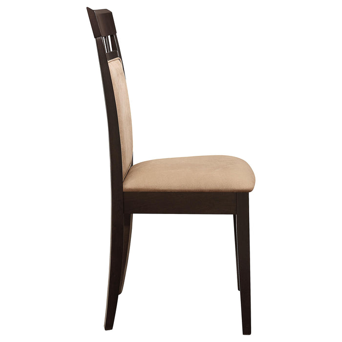 Gabriel 5-piece Rectangular 59-inch Closed Back Dining Set Cappuccino - Casa Morelos / Coahuila Furniture (Oklahoma City, OK)