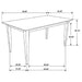 Gabriel 5-piece Rectangular 59-inch Closed Back Dining Set Cappuccino - Casa Morelos / Coahuila Furniture (Oklahoma City, OK)