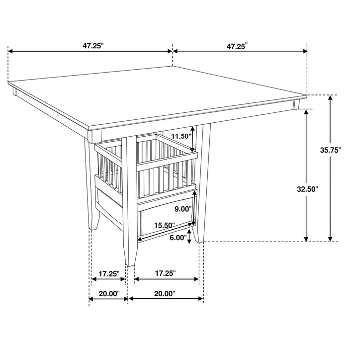 Jaden 5 Pc Counter Height Dining Sets - Casa Morelos / Coahuila Furniture (Oklahoma City, OK)