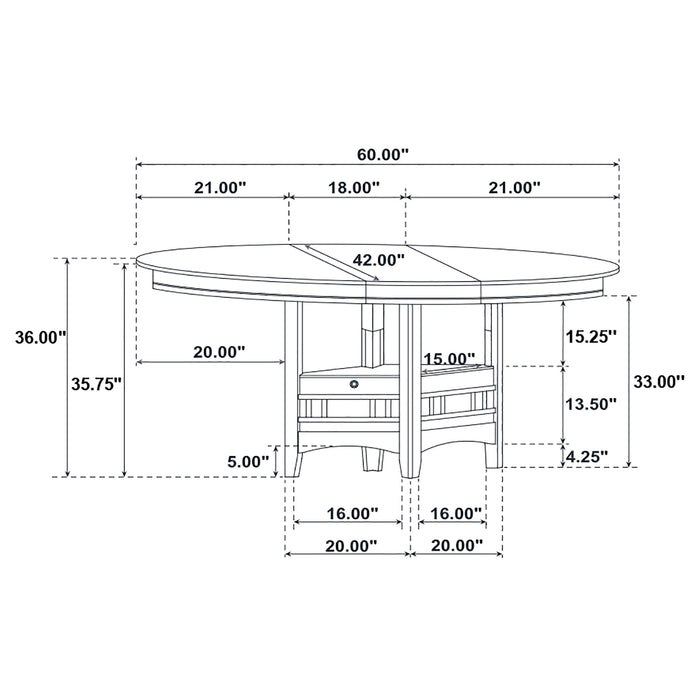 Lavon 5 Pc Counter Height Dining Sets - Casa Morelos / Coahuila Furniture (Oklahoma City, OK)