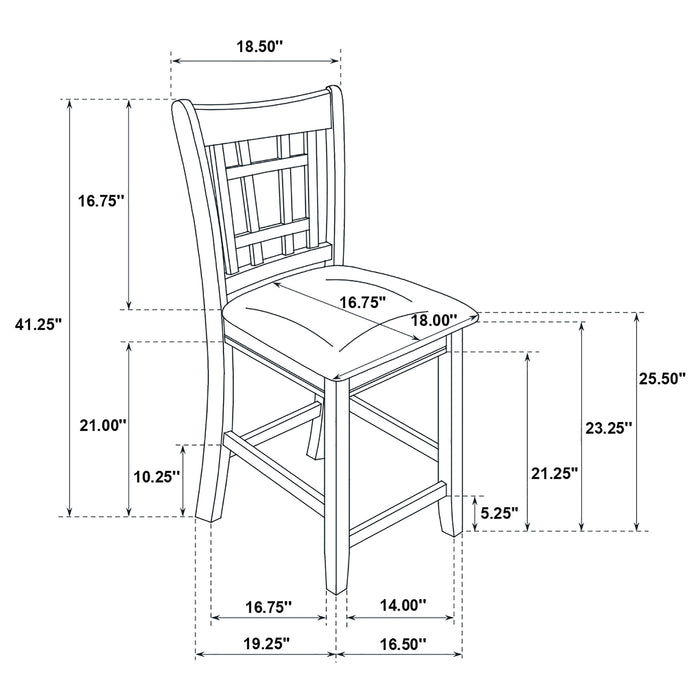 Lavon 5 Pc Counter Height Dining Sets - Casa Morelos / Coahuila Furniture (Oklahoma City, OK)
