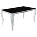 Carone Rectangular Dining Table Chrome and Black - Casa Morelos / Coahuila Furniture (Oklahoma City, OK)