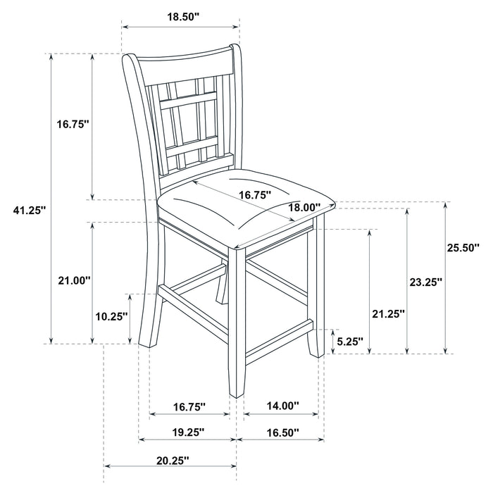 Lavon 5 Pc Counter Height Dining Sets - Casa Morelos / Coahuila Furniture (Oklahoma City, OK)