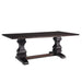 Parkins Double Pedestals Dining Table Rustic Espresso - Casa Morelos / Coahuila Furniture (Oklahoma City, OK)
