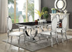 Antoine Rectangular Glass Top Dining Set Chrome - Casa Morelos / Coahuila Furniture (Oklahoma City, OK)