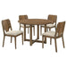 Crestmore 5-piece 46-inch Round Wood Dining Table Set Walnut - Casa Morelos / Coahuila Furniture (Oklahoma City, OK)