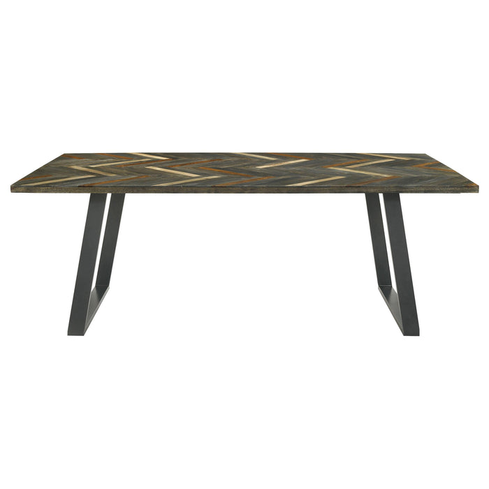 Misty 80-inch Solid Wood Dining Table Grey Sheesham