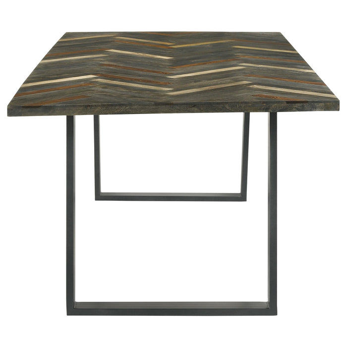 Misty 80-inch Solid Wood Dining Table Grey Sheesham