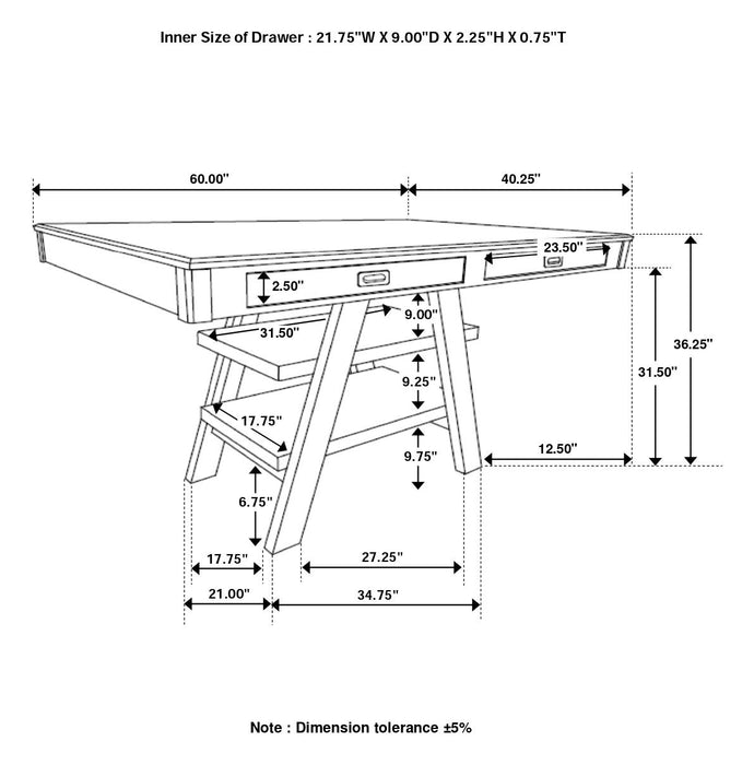 Dewey 5 Pc Counter Height Dining Sets - Casa Morelos / Coahuila Furniture (Oklahoma City, OK)
