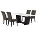 Sherry Rectangular Marble Top Dining Table set - Casa Morelos / Coahuila Furniture (Oklahoma City, OK)