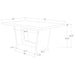 Sherry Rectangular Marble Top Dining Table set - Casa Morelos / Coahuila Furniture (Oklahoma City, OK)