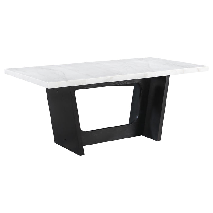 Sherry Rectangular Marble Top Dining Table set - Casa Morelos / Coahuila Furniture (Oklahoma City, OK)