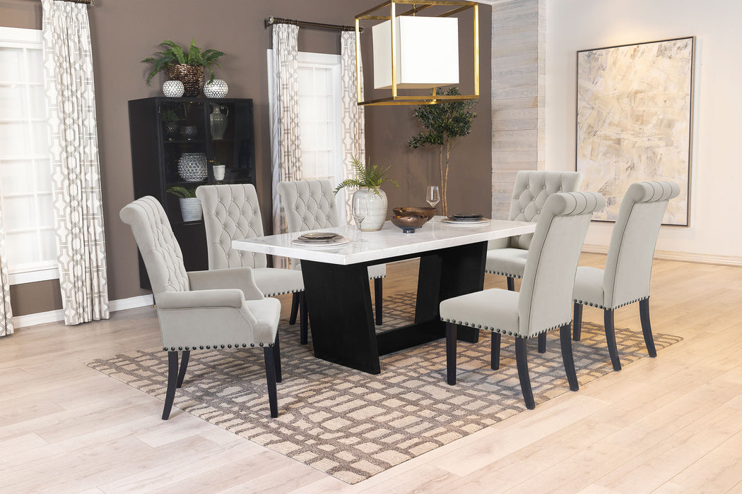 Sherry Rectangular Marble Top Dining Table set - Casa Morelos / Coahuila Furniture (Oklahoma City, OK)
