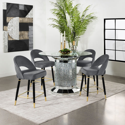 Ellie 5 Pc Counter Height Dining Sets Gray - Casa Morelos / Coahuila Furniture (Oklahoma City, OK)
