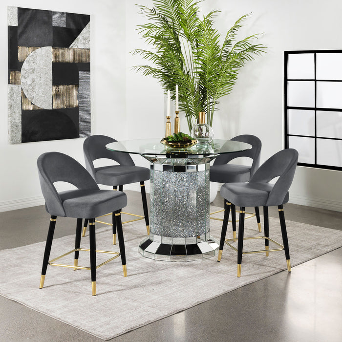 Ellie 5 Pc Counter Height Dining Sets Gray - Casa Morelos / Coahuila Furniture (Oklahoma City, OK)