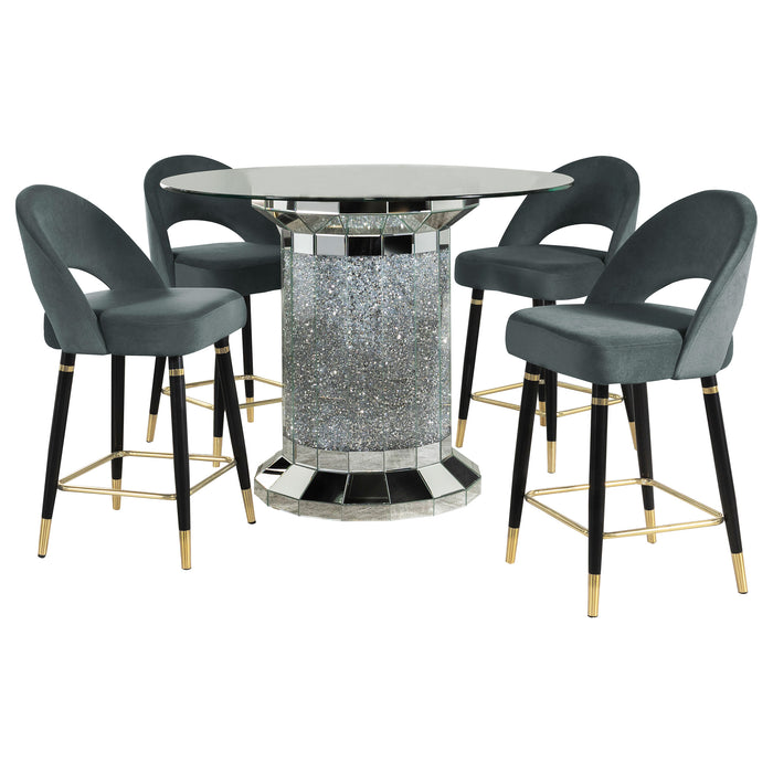 Ellie 5 Pc Counter Height Dining Sets Gray - Casa Morelos / Coahuila Furniture (Oklahoma City, OK)