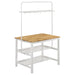 Edgeworth 3-piece Kitchen Island Counter Table Set White - Casa Morelos / Coahuila Furniture (Oklahoma City, OK)