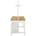 Edgeworth 3-piece Kitchen Island Counter Table Set White - Casa Morelos / Coahuila Furniture (Oklahoma City, OK)