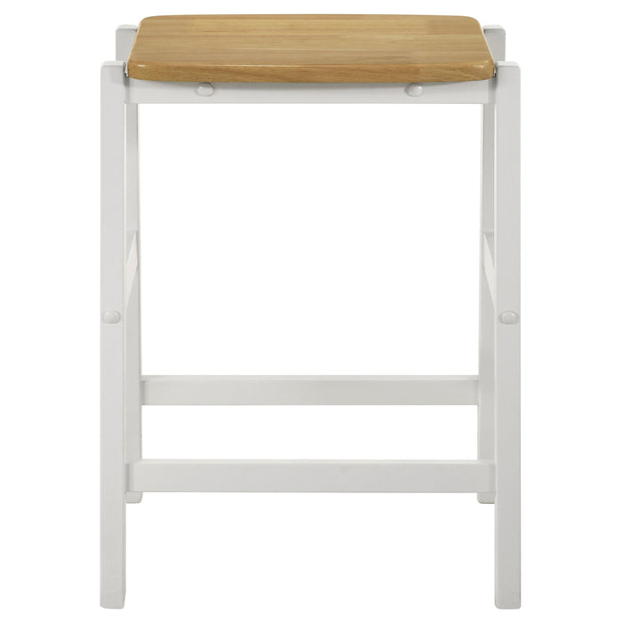 Edgeworth 3-piece Kitchen Island Counter Table Set White - Casa Morelos / Coahuila Furniture (Oklahoma City, OK)