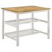 Edgeworth Kitchen Island Counter Table Brown and White - Casa Morelos / Coahuila Furniture (Oklahoma City, OK)
