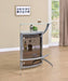 Dallas 2-shelf Home Bar Silver and Frosted Glass - Casa Morelos / Coahuila Furniture (Oklahoma City, OK)