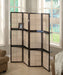 Iggy 4-panel Folding Screen with Removable Shelves Tan and Cappuccino - Casa Morelos / Coahuila Furniture (Oklahoma City, OK)