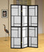 Damis 3-panel Folding Floor Screen Black and White - Casa Morelos / Coahuila Furniture (Oklahoma City, OK)