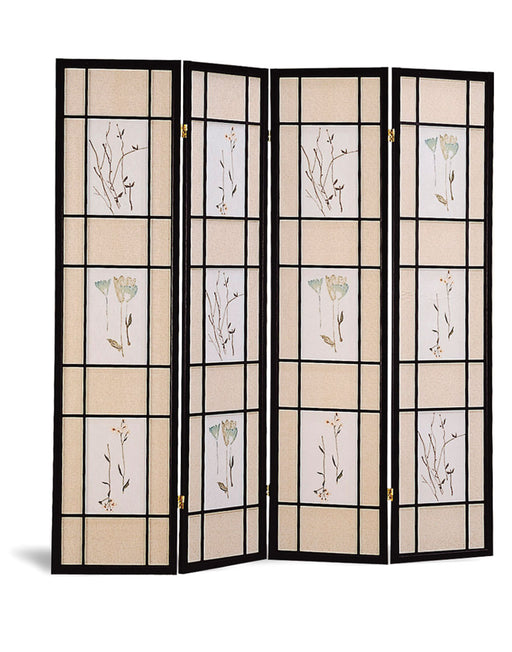 Catabella 4-panel Floral Print Folding Screen Multi-color - Casa Morelos / Coahuila Furniture (Oklahoma City, OK)