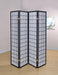 Roberto 4-panel Folding Screen Black and White - Casa Morelos / Coahuila Furniture (Oklahoma City, OK)