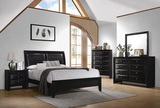 Briana Panel Bedroom Set California King, Eastren King, & Queen with Sleigh Headboard Black 4 & 5 Piece - Casa Morelos / Coahuila Furniture (Oklahoma City, OK)