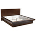 Jessica Eastern King & Queen Platform Bed with Rail Seating Cappuccino - Casa Morelos / Coahuila Furniture (Oklahoma City, OK)