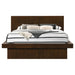 Jessica Eastern King & Queen Platform Bed with Rail Seating Cappuccino - Casa Morelos / Coahuila Furniture (Oklahoma City, OK)