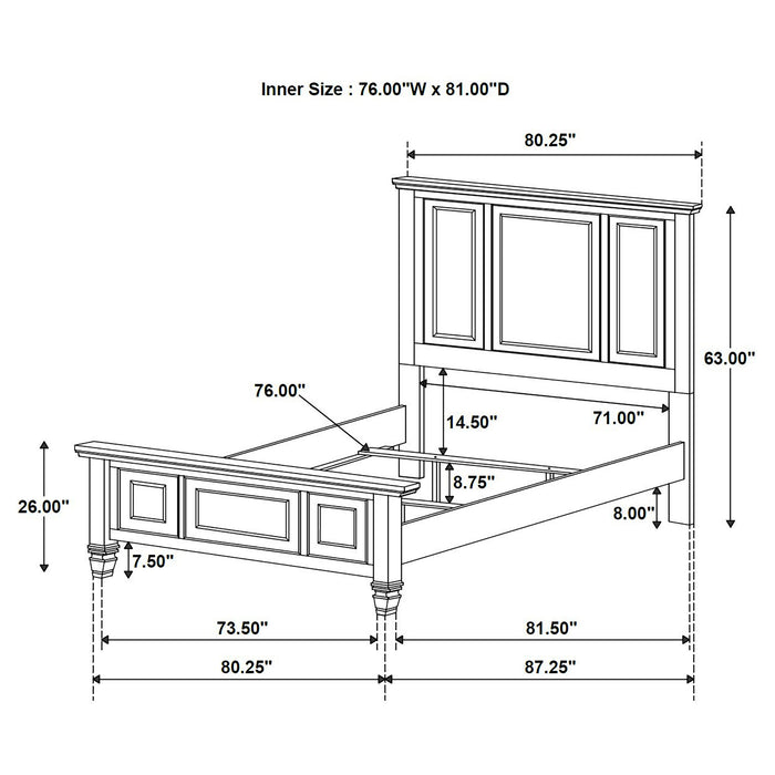 Sandy Beach 4 & 5 Piece Pc Bedroom Set Cal.King & E.King - Casa Morelos / Coahuila Furniture (Oklahoma City, OK)