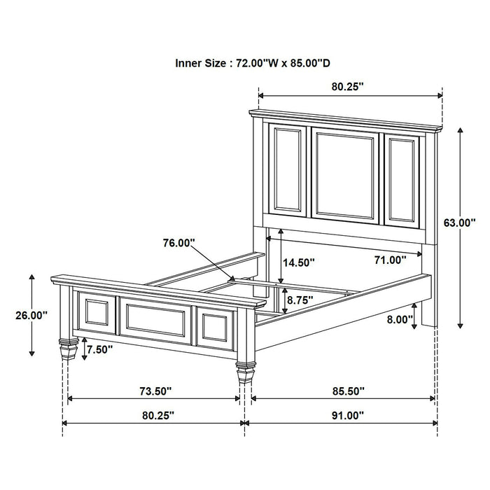 Sandy Beach 4 & 5 Piece Pc Bedroom Set Cal.King & E.King - Casa Morelos / Coahuila Furniture (Oklahoma City, OK)