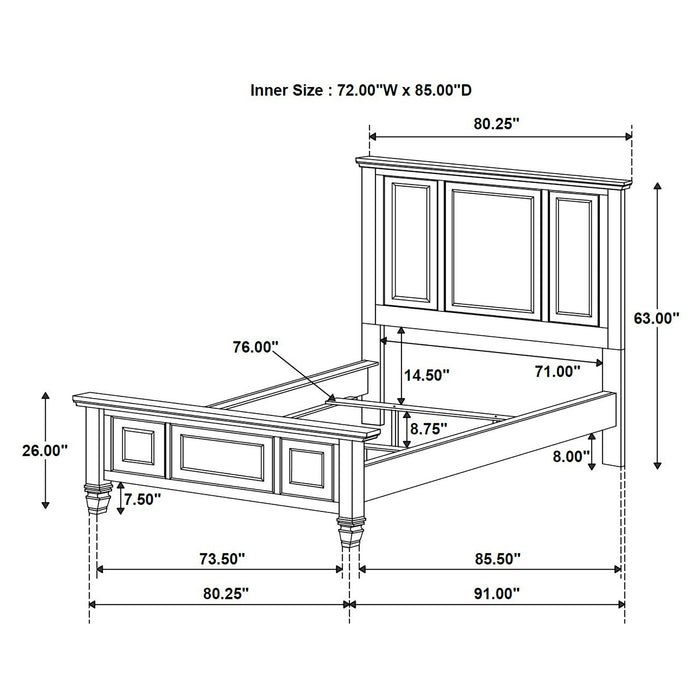 Sandy Beach California King & E.King Bed - Casa Morelos / Coahuila Furniture (Oklahoma City, OK)