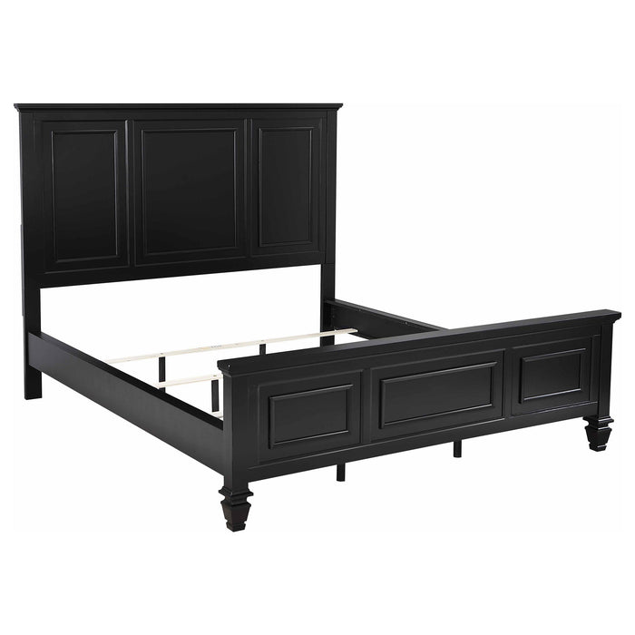 Sandy Beach 63-inch Wood Panel Bed Black - Casa Morelos / Coahuila Furniture (Oklahoma City, OK)