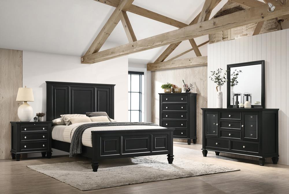 Sandy Beach 4 & 5 Piece Storage Bedroom Set with Sleigh Headboard E.King, Queen, & Cal.King - Casa Morelos / Coahuila Furniture (Oklahoma City, OK)