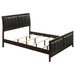 Carlton California King, E.King, & Queen Upholstered Bed Cappuccino and Black - Casa Morelos / Coahuila Furniture (Oklahoma City, OK)