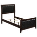 Carlton Full & Twin Upholstered Panel Bed Cappuccino and Black - Casa Morelos / Coahuila Furniture (Oklahoma City, OK)