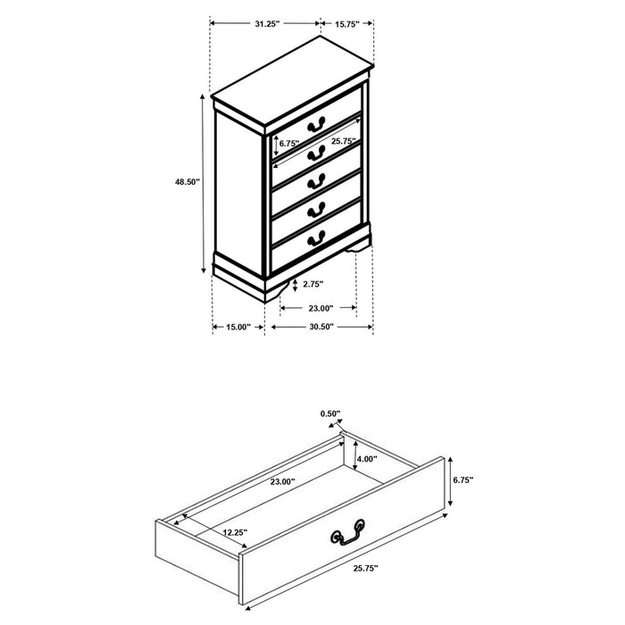 Louis Philippe Bedroom Set - Casa Morelos / Coahuila Furniture (Oklahoma City, OK)