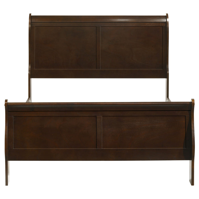 Louis Philippe Sleigh Panel Bed